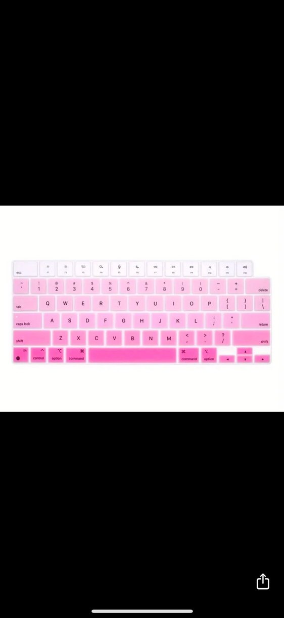 Pembe Silikon Klavye Koruyucu - Görsel 2