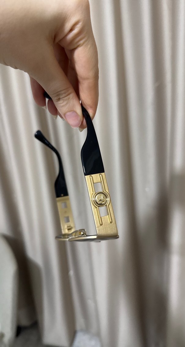 VERSACE GÖZLÜK Klasik Tarz Kadın Gözlüğü, Tokalı, Altın Renk - Görsel 3