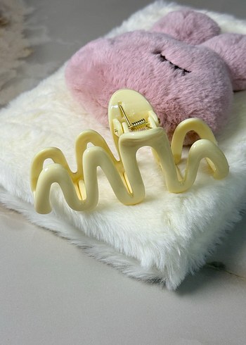 Beyaz Dalgalı Tasarım Saç Tokası - Görsel 2