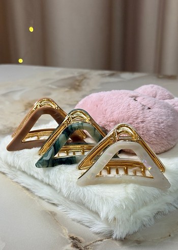 Pastel Renkli Kürklü Kadın Saç Tokası Seti - Görsel 2