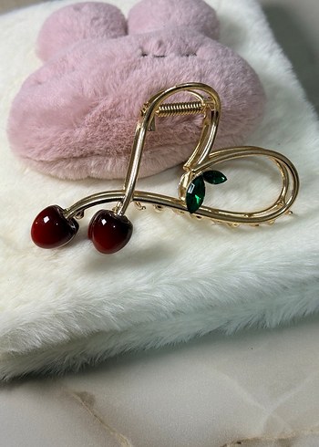 Kiraz Detaylı Kadın Saç Tokası - Görsel 9