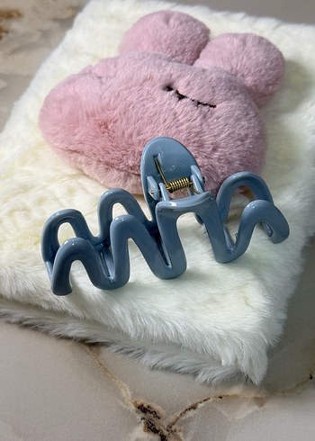 Gri Dalgalı Saç Tokası - Görsel 3