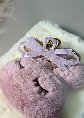 Beyaz Fiyonk Tasarımlı Kadın Saç Tokası - Görsel 3