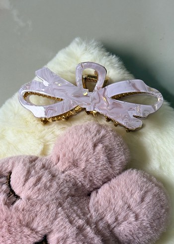 Beyaz Fiyonk Tasarımlı Kadın Saç Tokası - Görsel 5