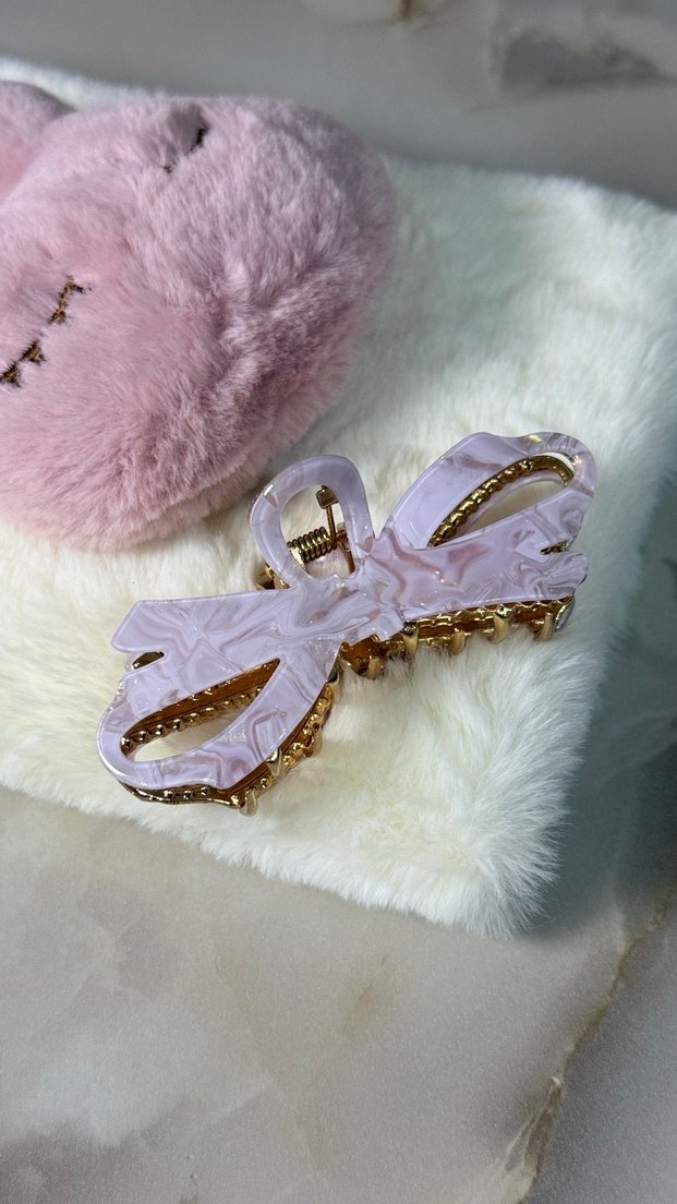 Beyaz Fiyonk Tasarımlı Kadın Saç Tokası - Görsel 2