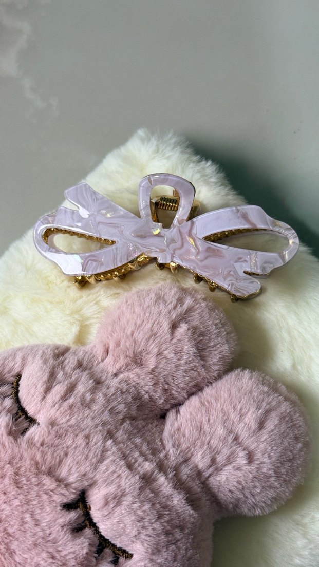 Beyaz Fiyonk Tasarımlı Kadın Saç Tokası - Görsel 5