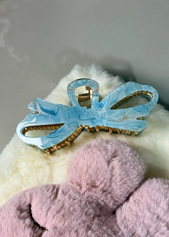 Mavi Fiyonk Detaylı Kadın Saç Tokası - Görsel 3