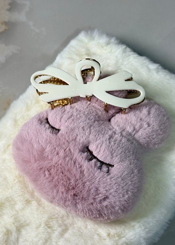 Beyaz Fiyonk Detaylı Kadın Toka - Görsel 3