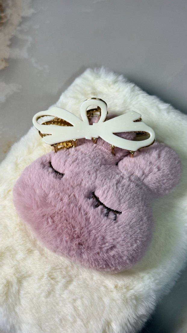 Beyaz Fiyonk Detaylı Kadın Toka - Görsel 3