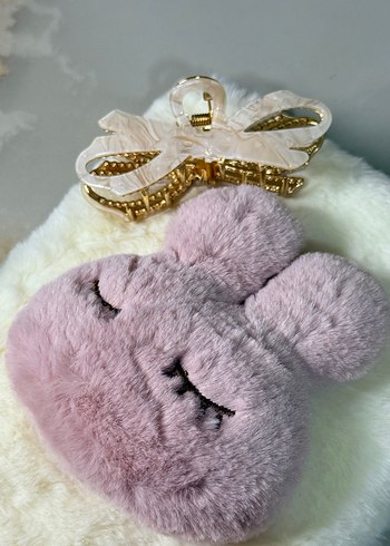 Bej Pastel Fiyonk Figürlü Kadın Toka - Görsel 3