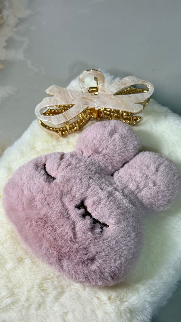 Bej Pastel Fiyonk Figürlü Kadın Toka - Görsel 3