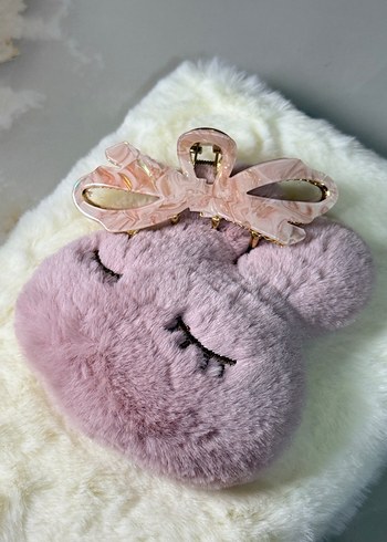 Pembe Kürklü Bohem Saç Tokası - Görsel 4