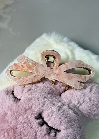 Pembe Kürklü Bohem Saç Tokası - Görsel 2