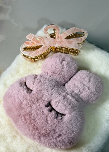 Pembe Kürklü Bohem Saç Tokası - Görsel 5