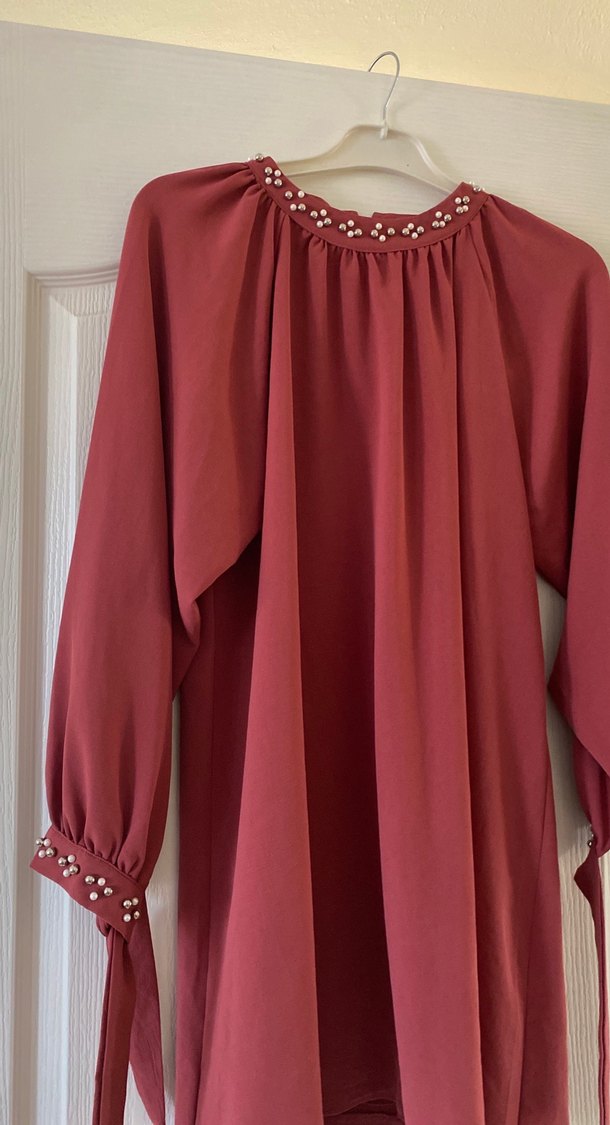 Gülkurusu takımUzun Kollu Salaş Kadın Tunik - Görsel 2