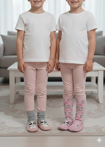 Kız Çocuk çarık çorap 2 adet - Görsel 2