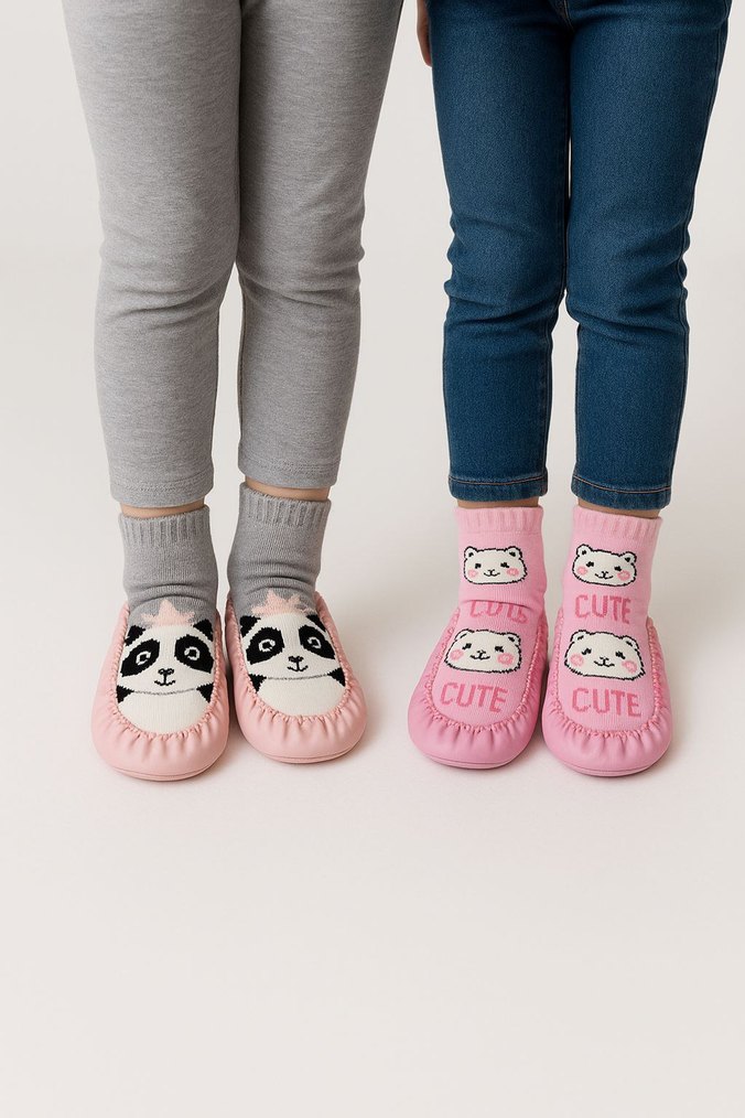 Kız Çocuk çarık çorap 2 adet - Görsel 3