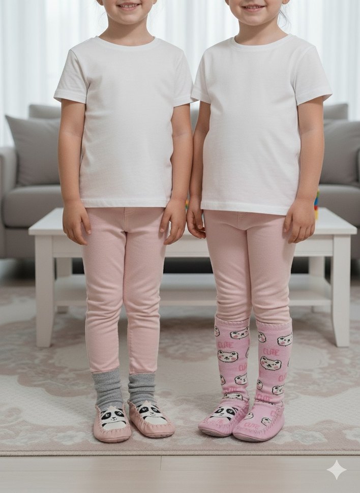 Kız Çocuk çarık çorap 2 adet - Görsel 2