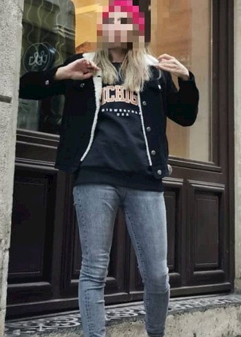 Bershka Kadife içi kürklü Ceket - Görsel 3