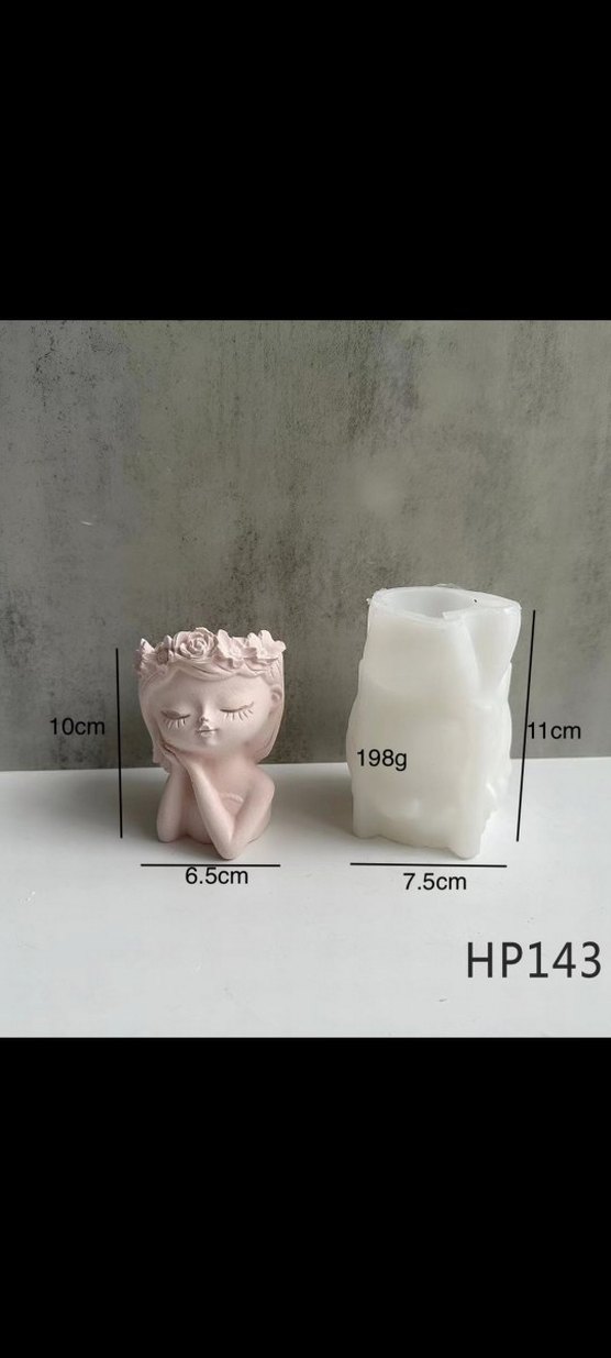 Çiçek Kızlar Saksı Silikon Kalıp - Görsel 2