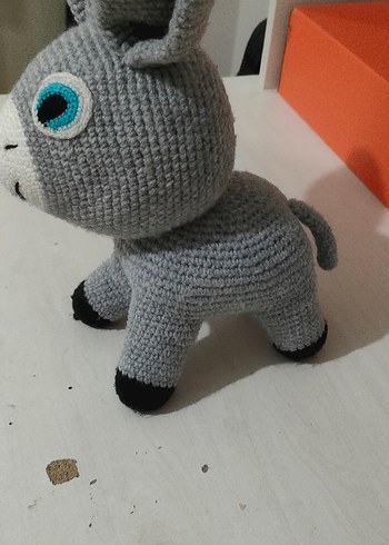 Gri Örgü Peluş Eşek Oyuncak - Görsel 2