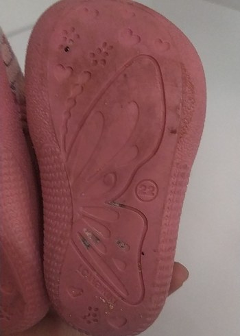 22 Beden pembe Renk Kız Çocuk Pembe Bohem Desenli Sıcak Terlik
