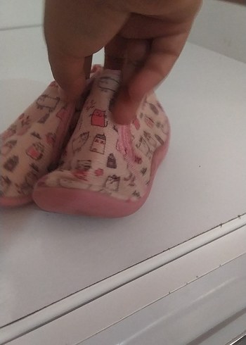 Kız Çocuk Pembe Bohem Desenli Sıcak Terlik