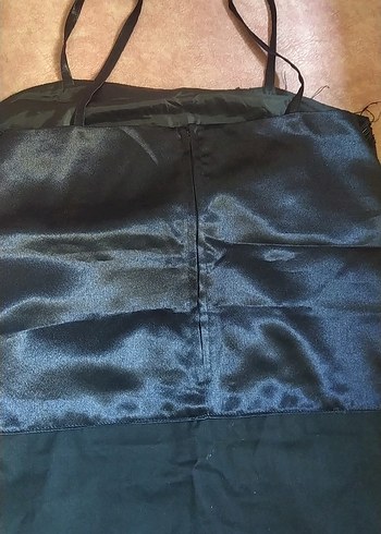 44 Beden Siyah Gotik Midi Strappy Büstiyer
