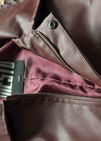 Bordo Deri Kadın Ceket - Görsel 4