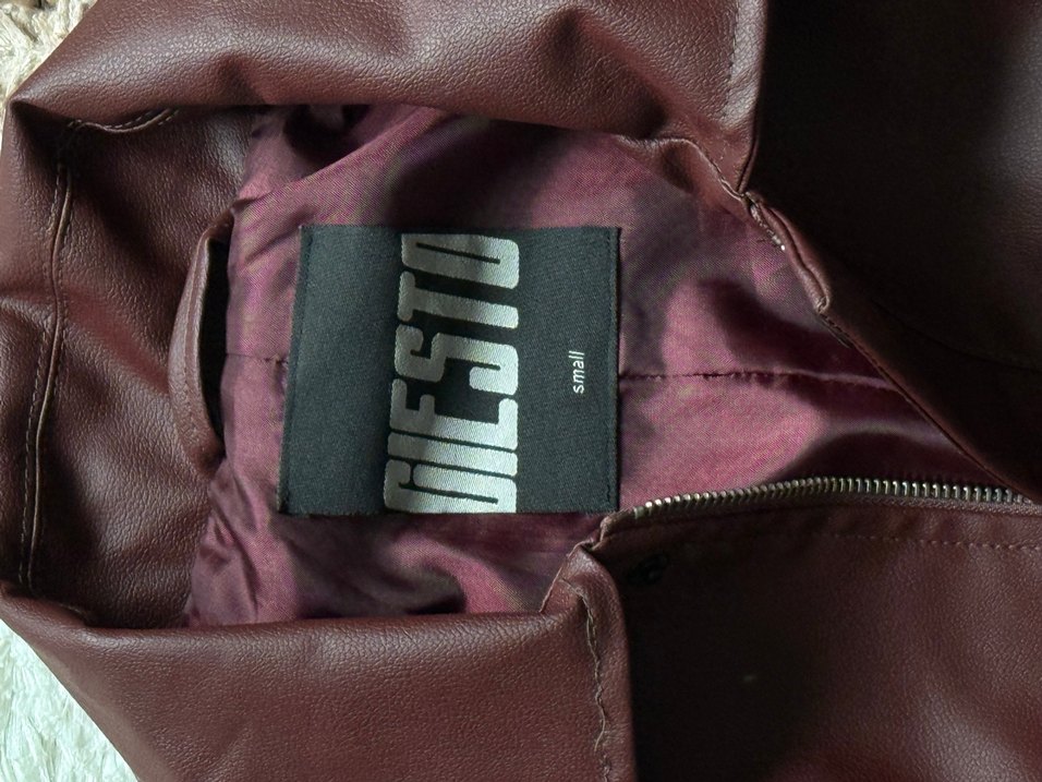 Bordo Deri Kadın Ceket - Görsel 2