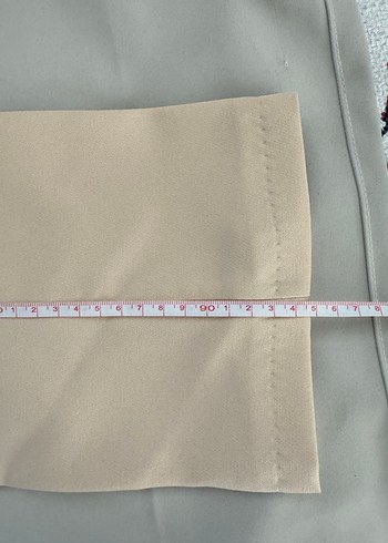 Bej Midi Kadın Kumaş Pantolon - Görsel 3