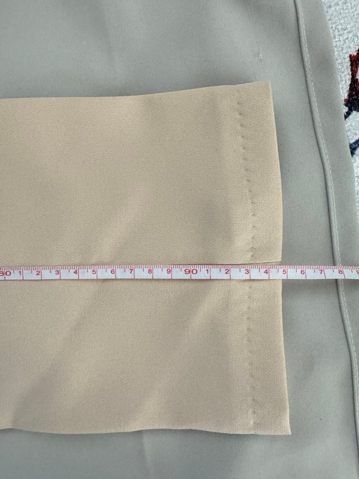 Bej Midi Kadın Kumaş Pantolon - Görsel 3