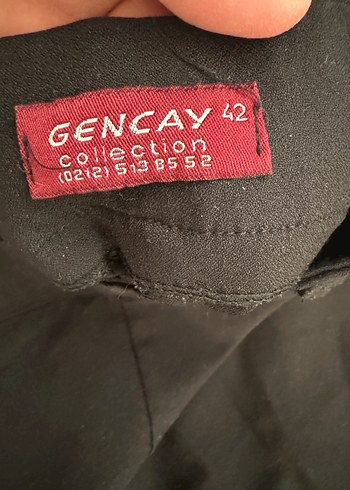 Siyah Kadın piazzo Uzun Kumaş Pantolon - Görsel 2