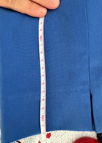 Mavi  Kadın Kumaş Pantolon - Görsel 4