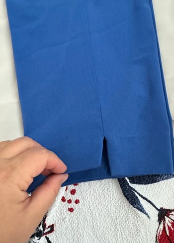 Mavi  Kadın Kumaş Pantolon - Görsel 2