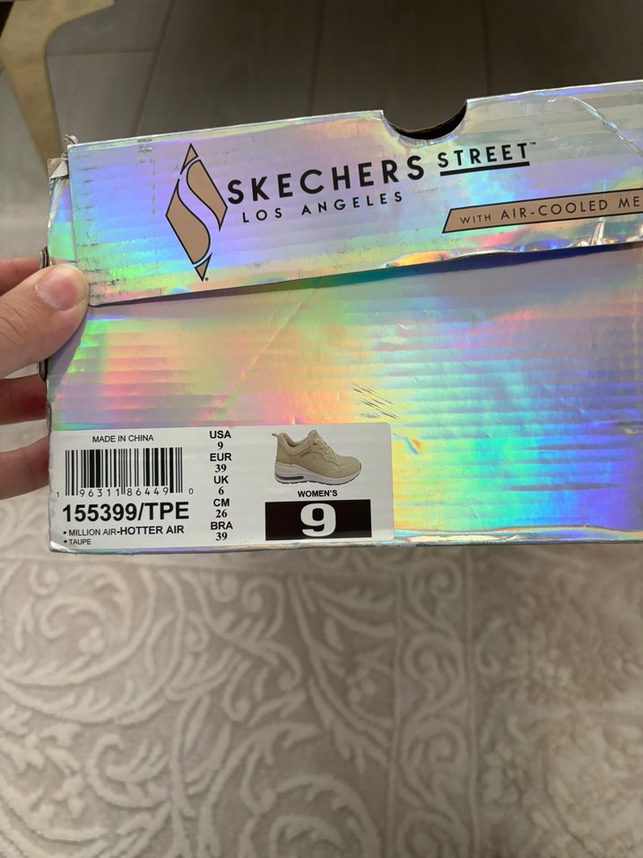 Skechers Bej Dolgu Topuklu Bağcıklı Kadın Spor Ayakkabı - Görsel 4