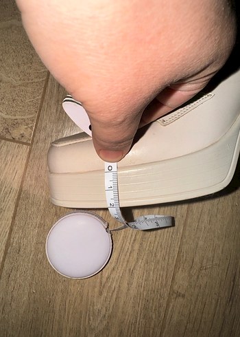 Bej Platform Topuklu loafer Kadın Klasik Ayakkabı - Görsel 4