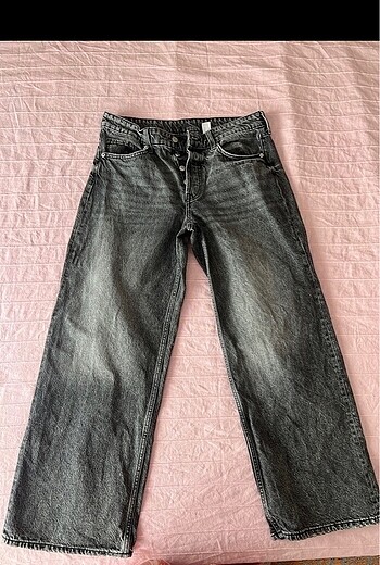 40 Beden gri Renk H&M Curvy Fit Baggy Low Jean-36-40