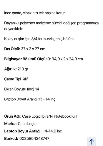  Beden CASE LOGIC ÇANTA 14