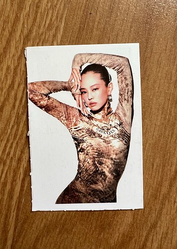 Jennie arkalı önlü solo fotokart
