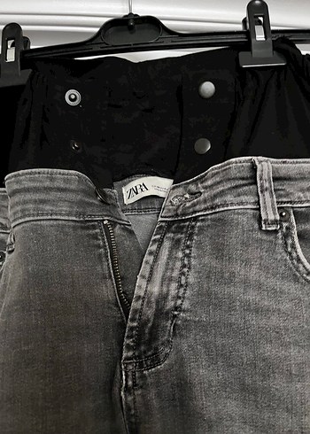 Gri Normal Boy Hamile Kot Pantolon - Görsel 2