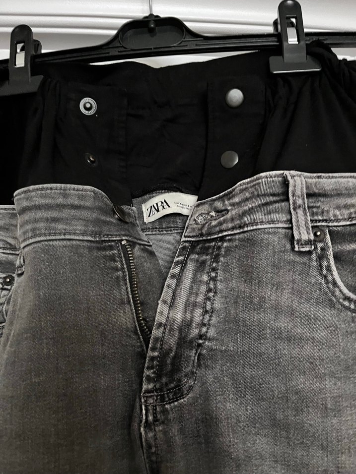 Gri Normal Boy Hamile Kot Pantolon - Görsel 2