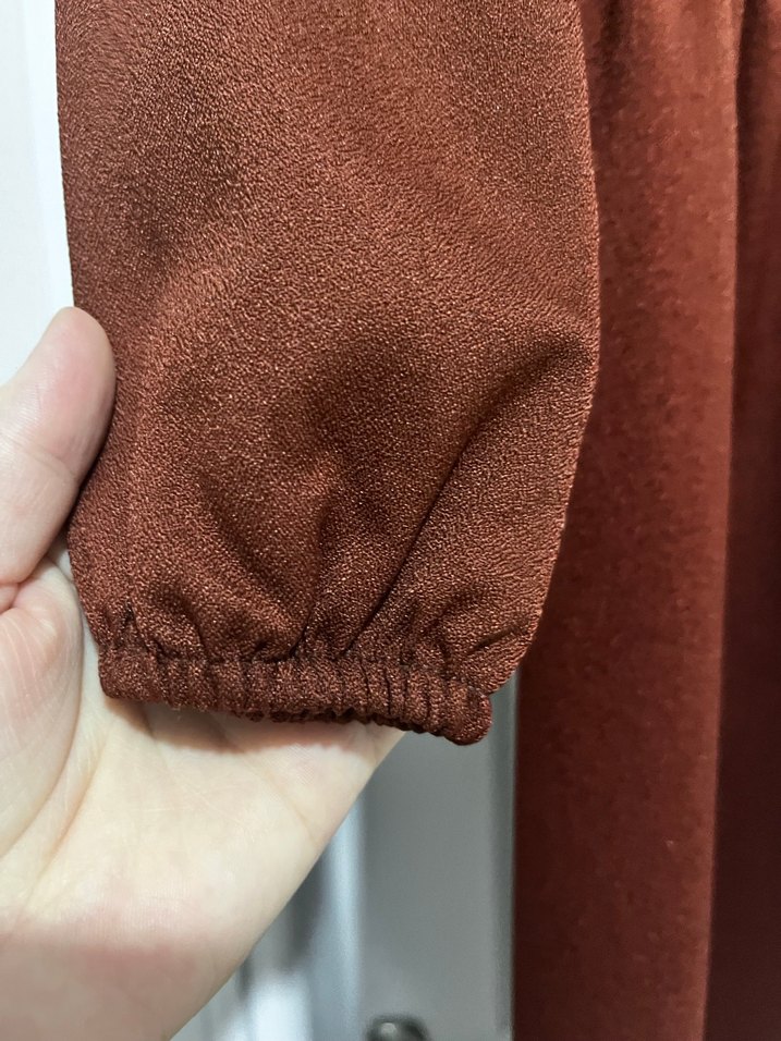 Kiremit V Yaka yandan bağlama tunik - Görsel 3