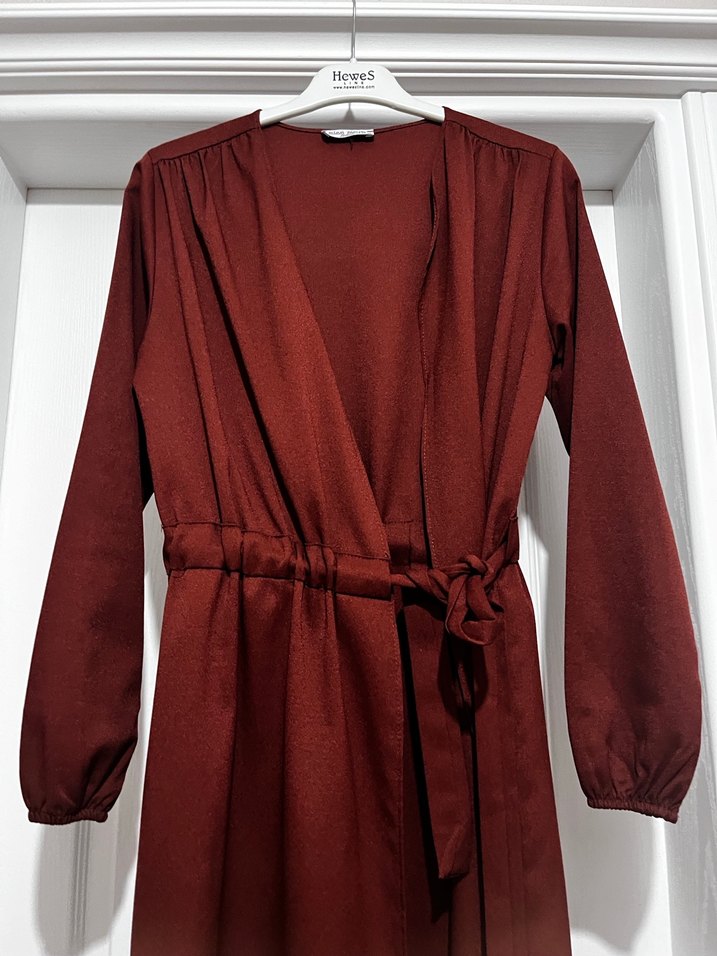 Kiremit V Yaka yandan bağlama tunik - Görsel 2