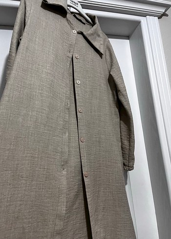 Bej Uzun Kollu Salaş Kadın Tunik - Görsel 2