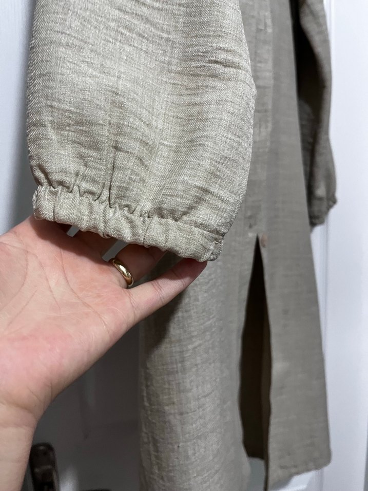 Bej Uzun Kollu Salaş Kadın Tunik - Görsel 3