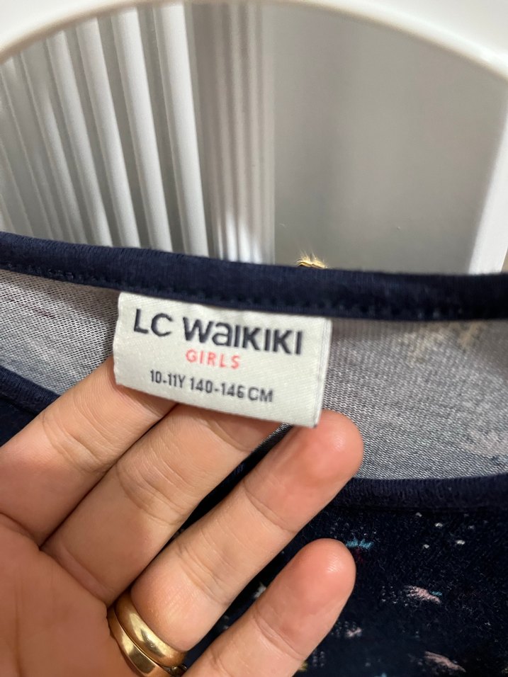 Kız Çocuk Çok Renkli Uzun Kollu Elbise - Görsel 4