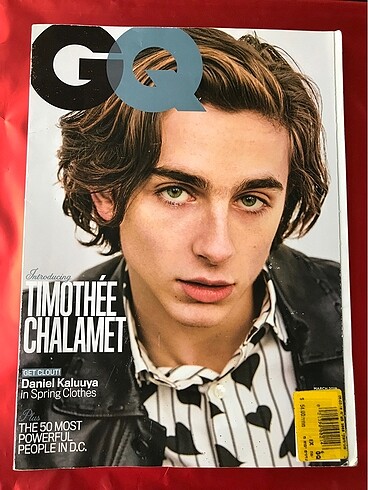 Mart 2018 - Timothee Chalamet kapaklı İngilizce GQ