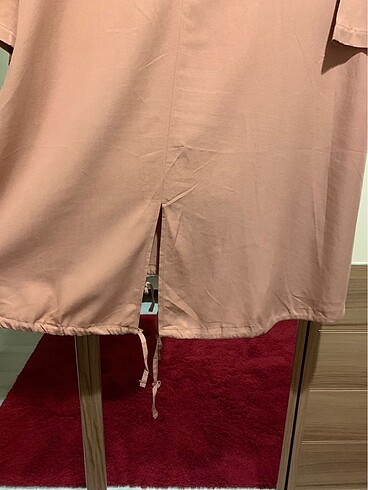 xxl Beden pembe Renk gül kurusu uzun tunik elbise / tesettür