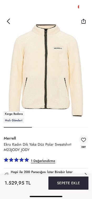 Merrell marka kadın Sweatshirt